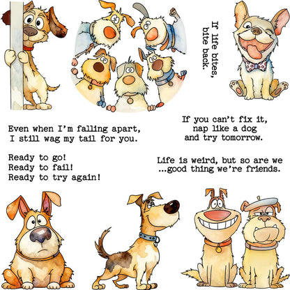 Naughty Dogs Dies & Stamps Set