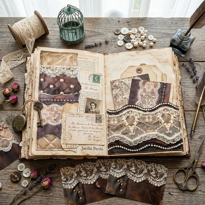 A5 Vintage Lace Journal Scrapbook Paper