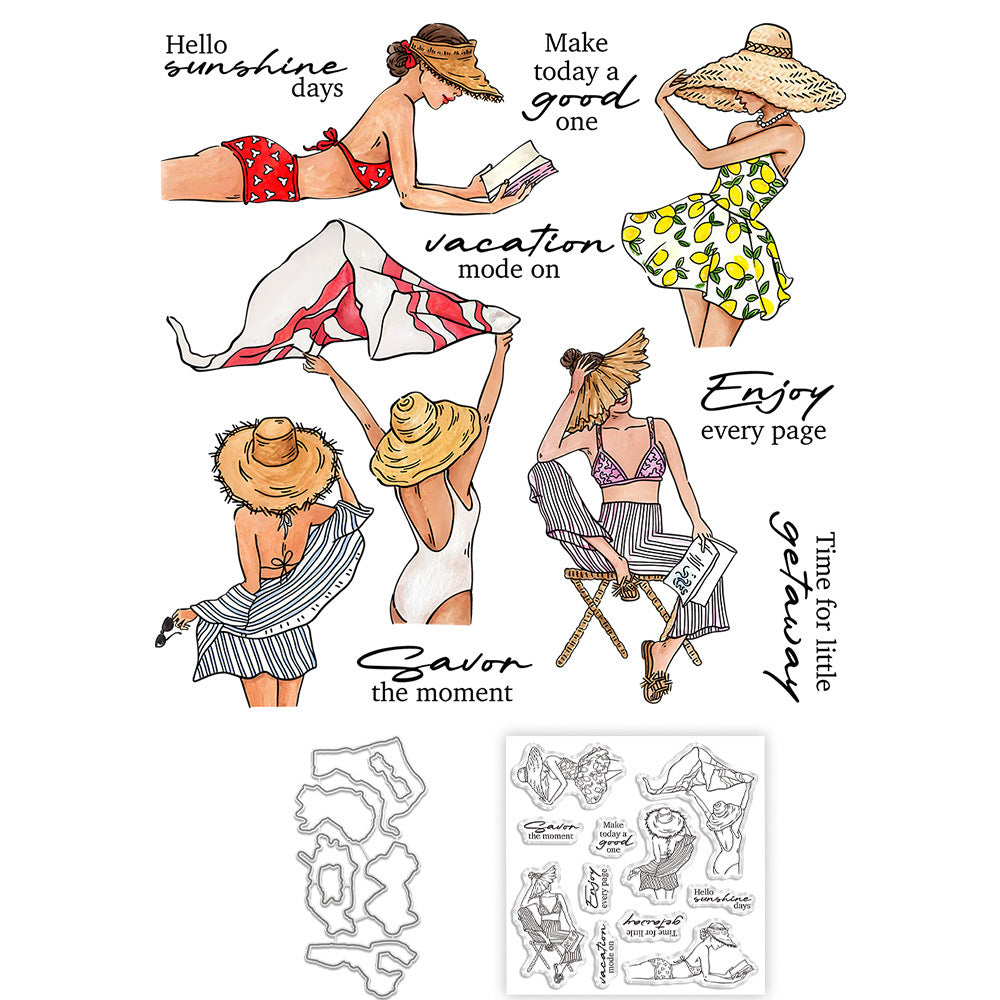 Girls On Vacation Dies & Stamps Set