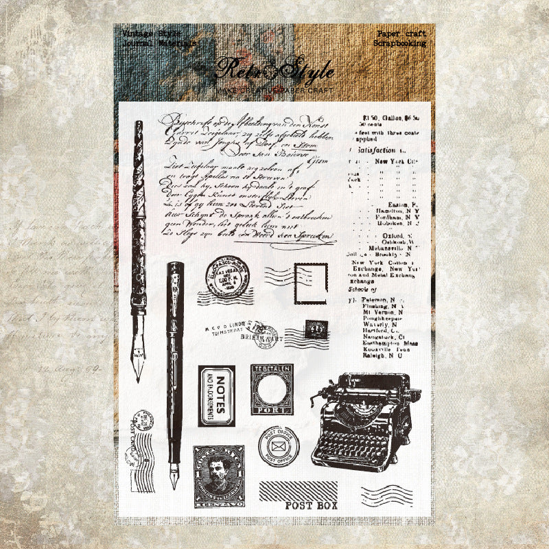 Vintage Style DIY Scrapbook Clear Stamps