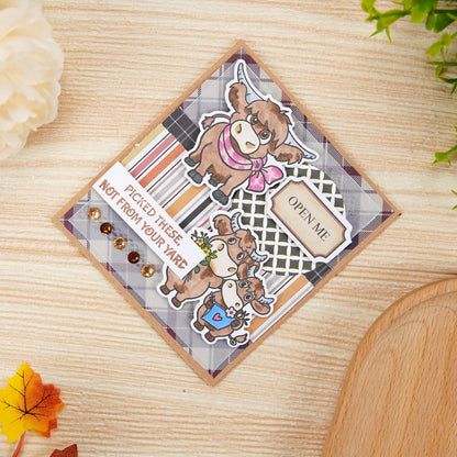 Flower Cow Dies & Stamps Set