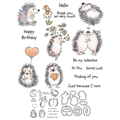 Cute Hedgehog Dies & Stamps Set