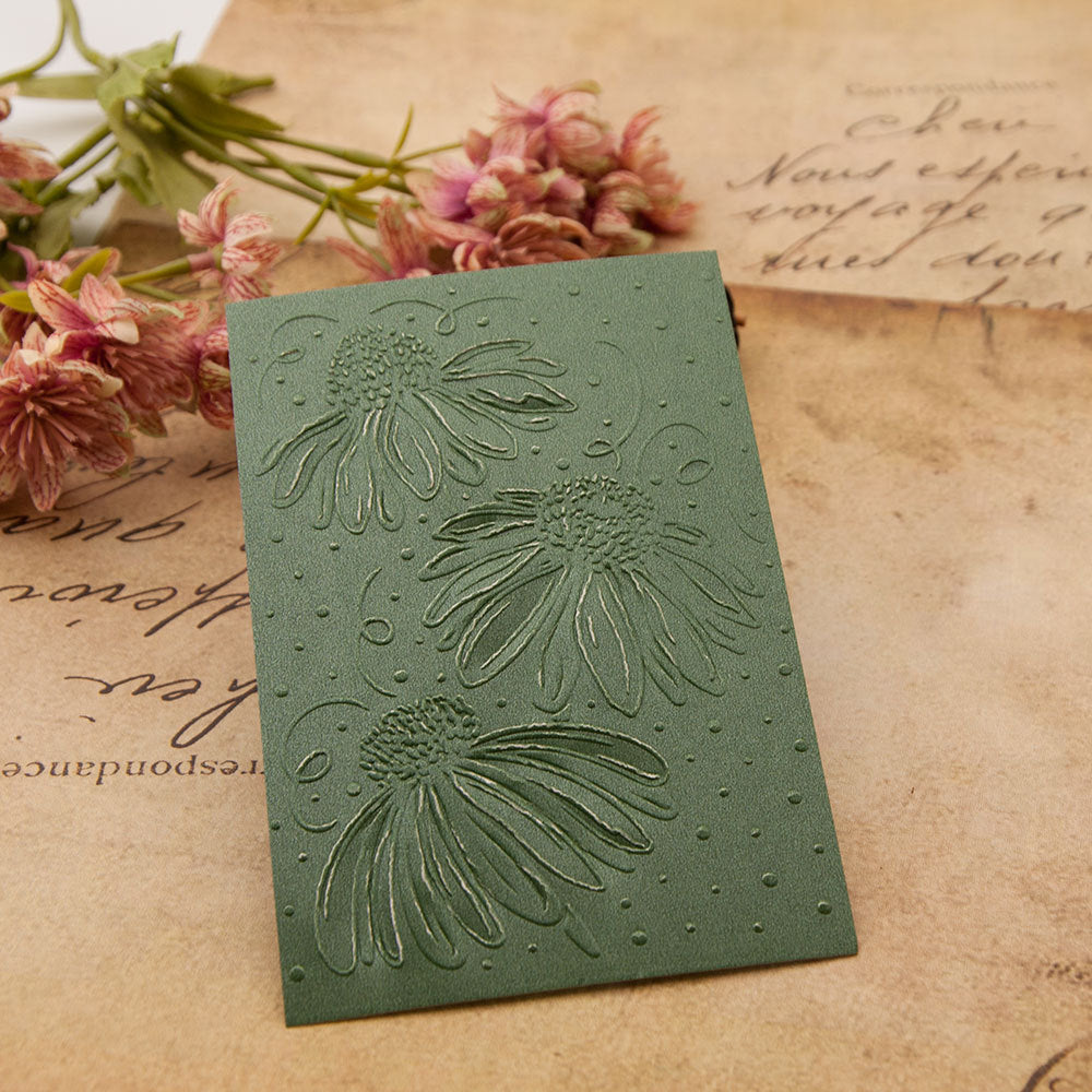 Flower Pattern Background Plastic Embossing Folder