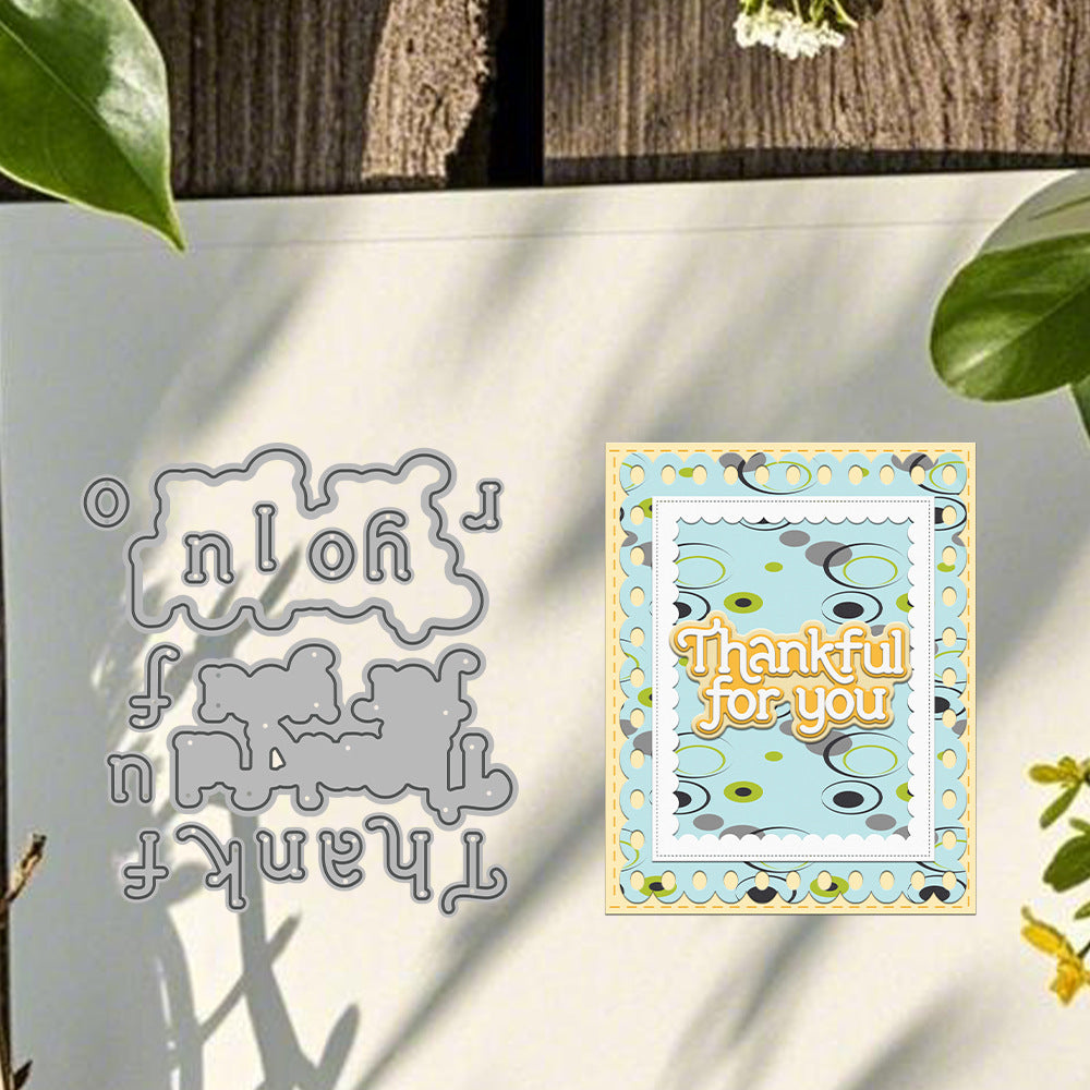 "Thankful For You" Words Metal Cutting Dies