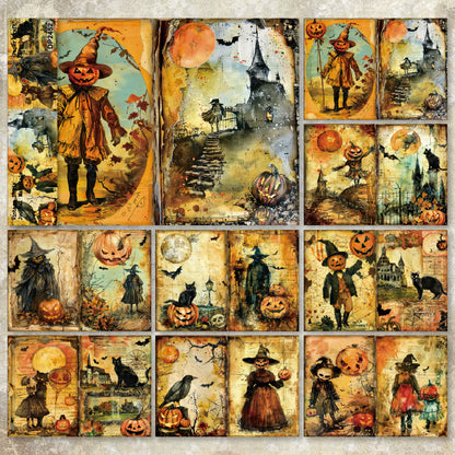 A5 Vintage Halloween Journal Scrapbook Paper