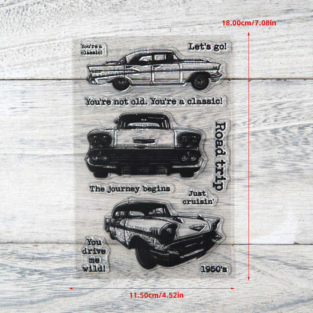 Retro Cars Clear Stamps