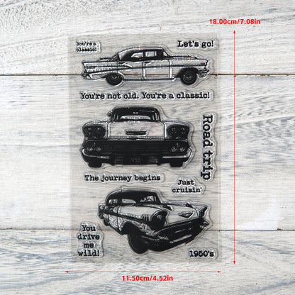Retro Cars Clear Stamps