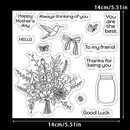 Jar Bouquet Dies & Stamps Set