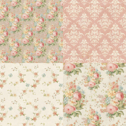 24PCS 6" Elegant Scrapbook Paper & Cardstock