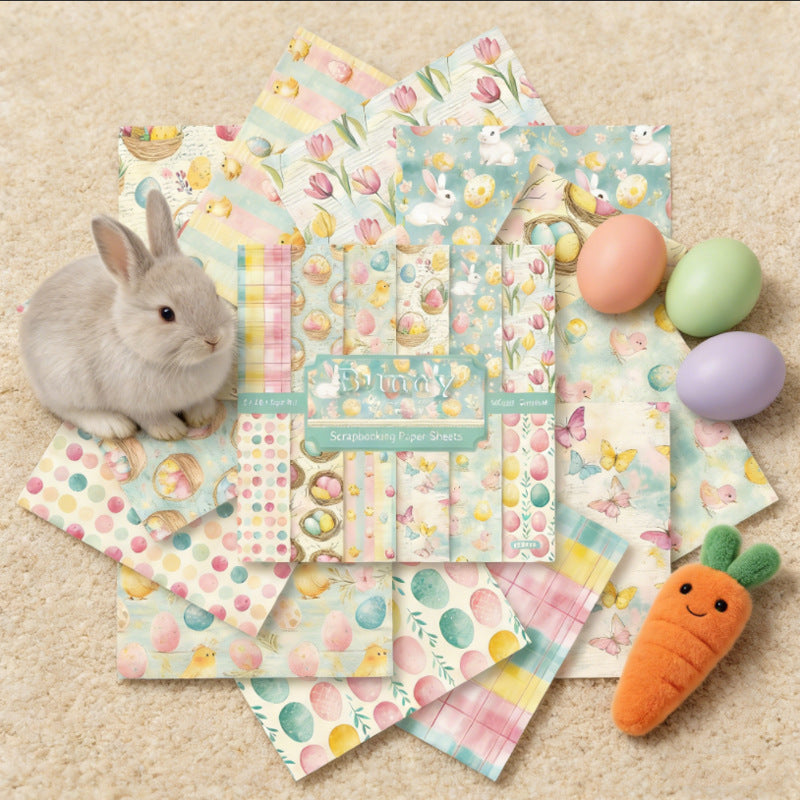 24PCS 6" Bunny Scrapbook Paper & Cardstock