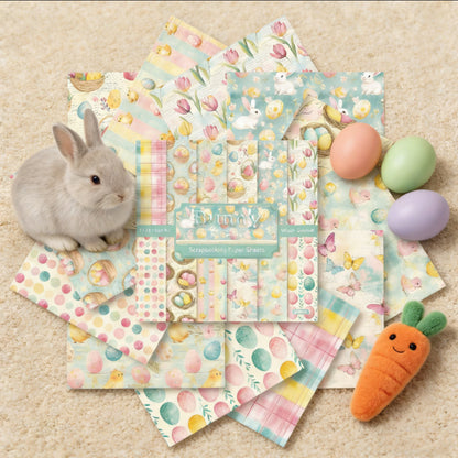 24PCS 6" Bunny Scrapbook Paper & Cardstock