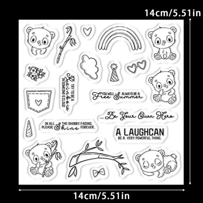 Cute Panda Clear Stamps