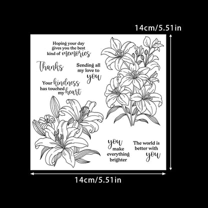 Beautiful Lily Dies & Stamps Set