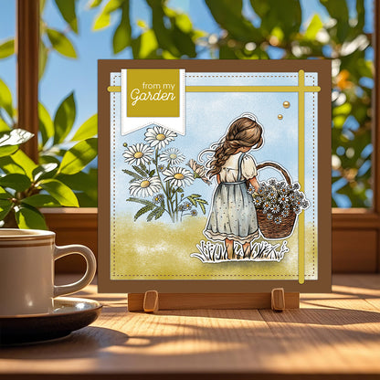 Girl Daisy Clear Stamps