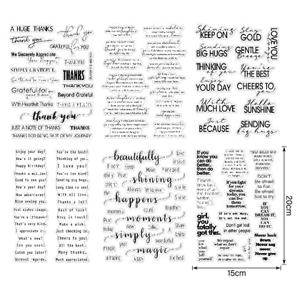Words and Sentences DIY Scrapbook Clear Stamps