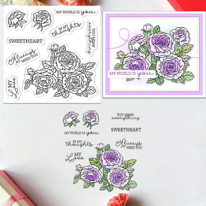 Rose Group Clear Stamps