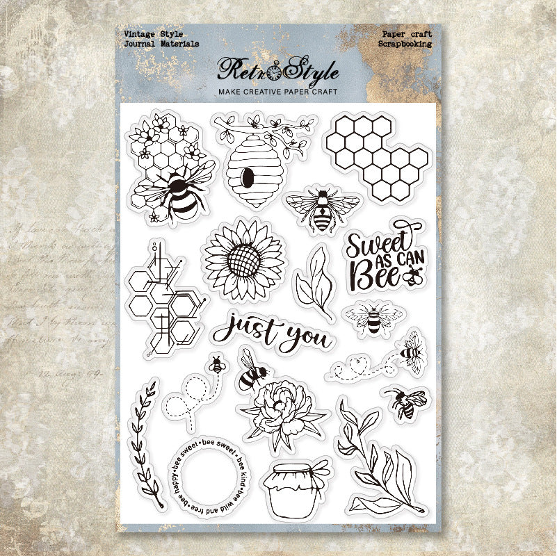 Vintage Background DIY Scrapbook Clear Stamps