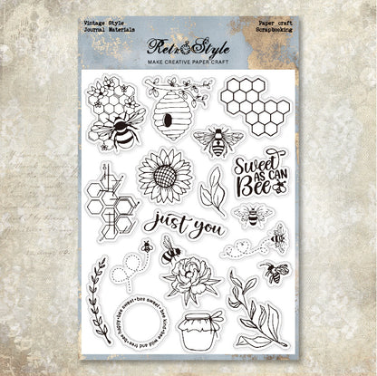 Vintage Background DIY Scrapbook Clear Stamps