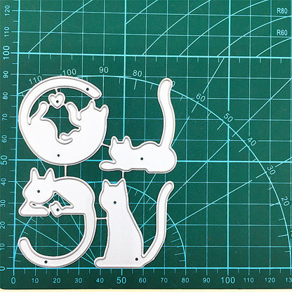 LOVE Shape Cats Metal Cutting Dies