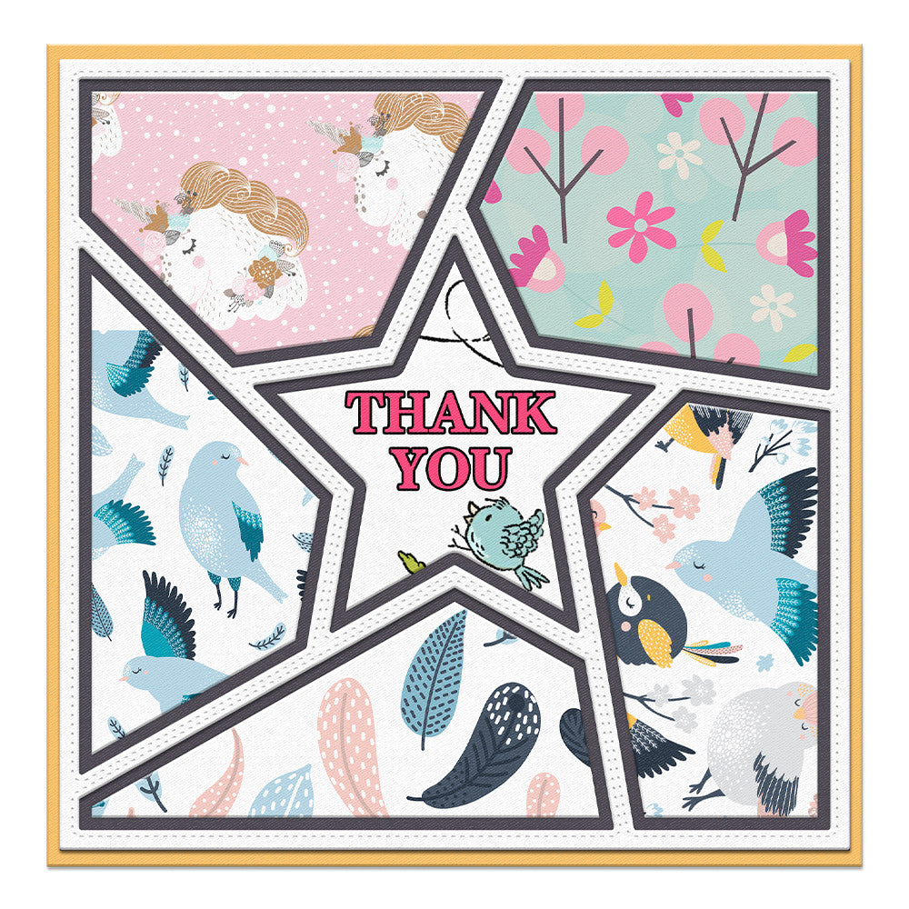 Pentagram Lattice Background Frame Metal Cutting Dies