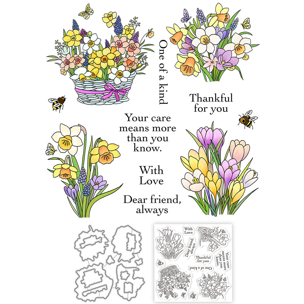 Colorful Bouquet Dies & Stamps Set