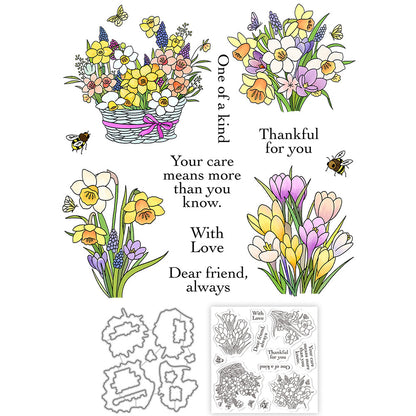 Colorful Bouquet Dies & Stamps Set
