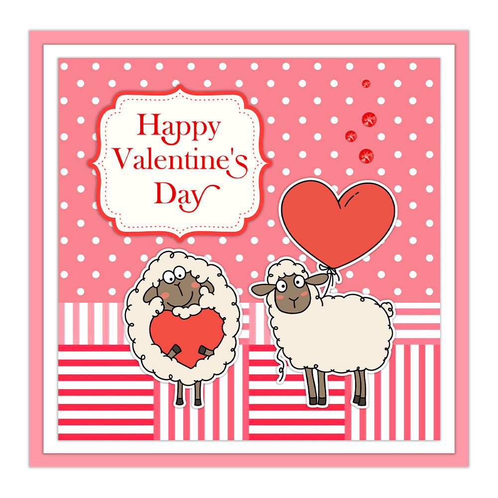 Valentine's Day Lamb Dies & Stamps Set