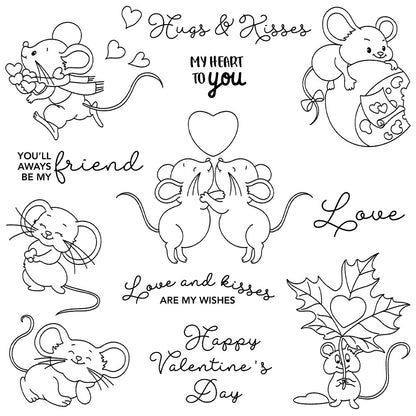 Valentine's Day Mouse Dies & Stamps Set