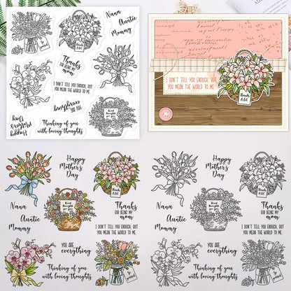 Bouquets and Flower Baskets Clear Stamps