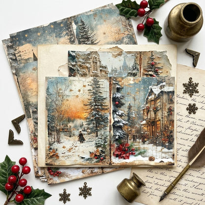 A5 Christmas Style Journal Scrapbook Paper