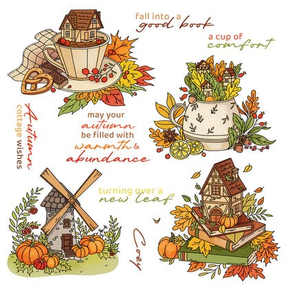 Warm Autumn Cabin Dies & Stamps Set