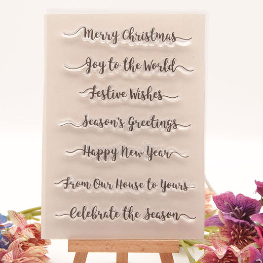 New Year and Christmas Wishes Clear Stamps