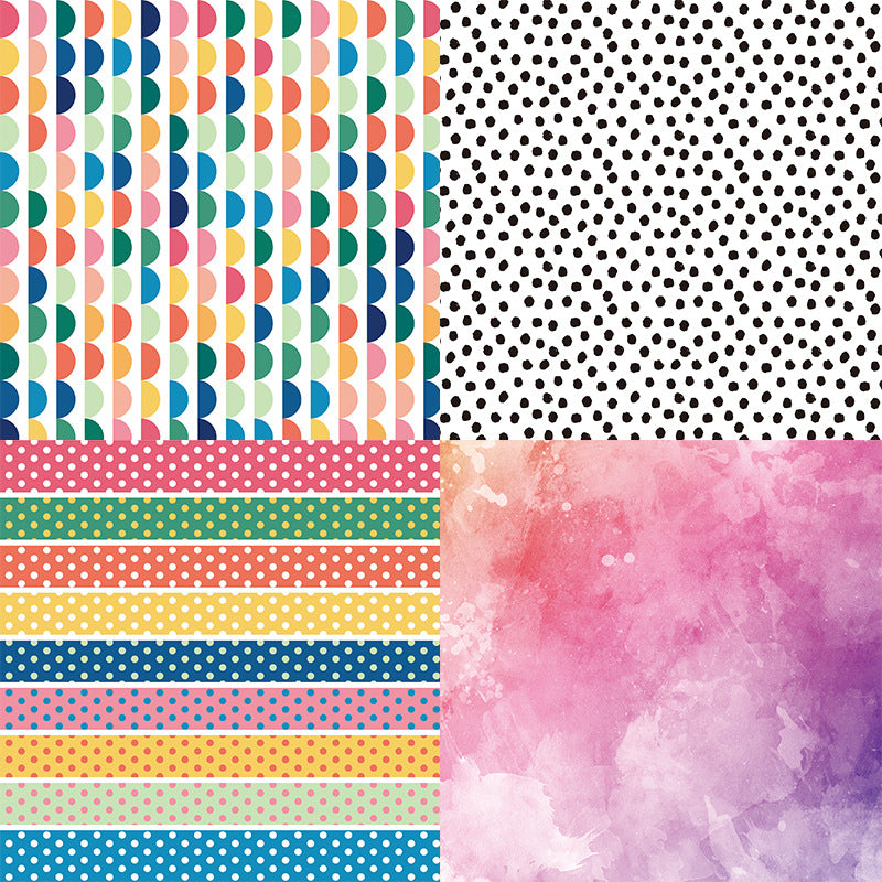 24PCS 6" Cute Rainbow Scrapbook Paper & Cardstock