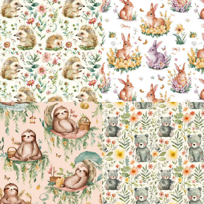 24PCS 6" Critter Scrapbook Paper & Cardstock