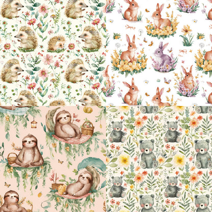 24PCS 6" Critter Scrapbook Paper & Cardstock