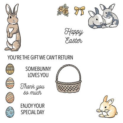 Easter Bunny Dies & Stamps Set