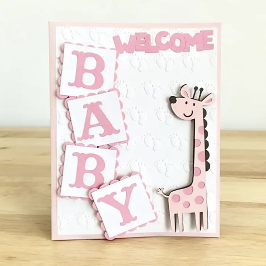 Alphabet "BABY"and Giraffe Metal Cutting Dies