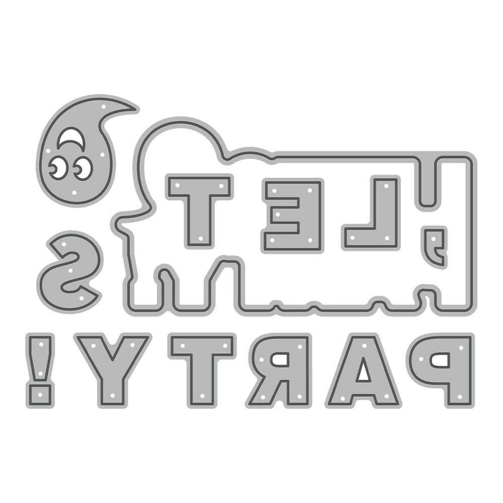 "LET"S PARTY" Words Metal Cutting Dies