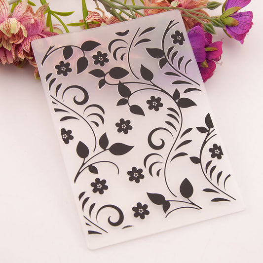 Flower Vine Plastic Embossing Folder