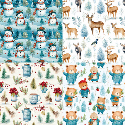 24PCS 6" Let It Snow Scrapbook Paper & Cardstock