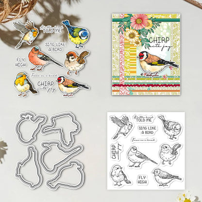 Cute Birds Dies & Stamps Set
