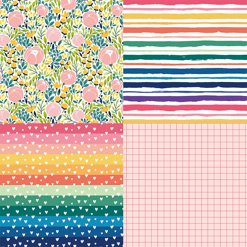 24PCS 6" Cute Rainbow Scrapbook Paper & Cardstock