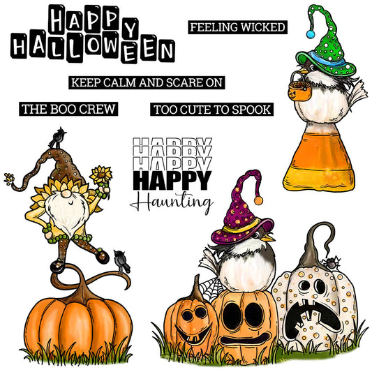 Halloween Elements Dies & Stamps Set