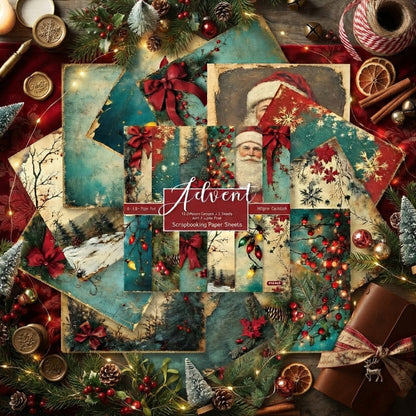 24PCS 6" Christmas Theme Scrapbook Paper & Cardstock