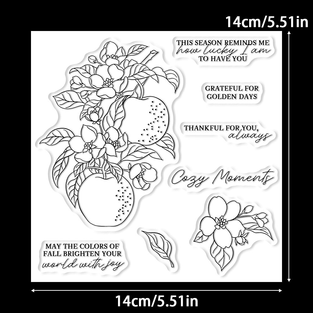 Apples and Flowers Dies & Stamps Set