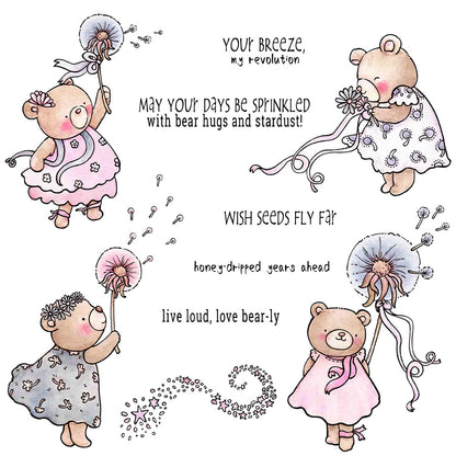 Dandelion Bear Clear Stamps