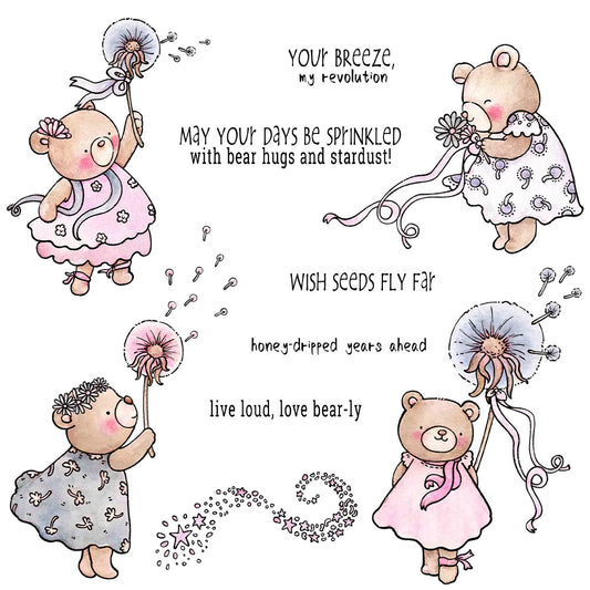 Dandelion Bear Clear Stamps