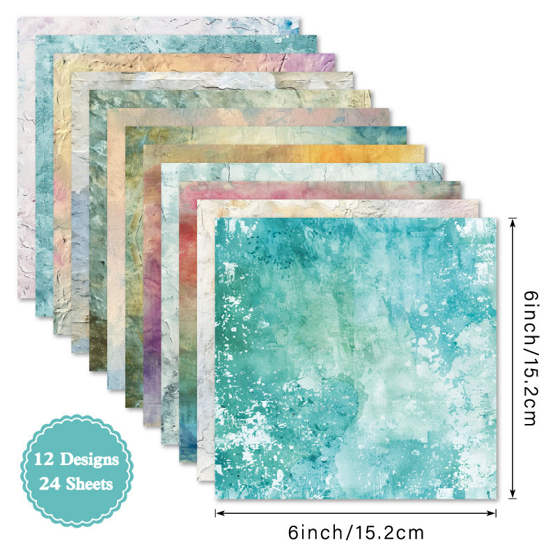 24PCS 6" Gilding Scrapbook Paper & Cardstock
