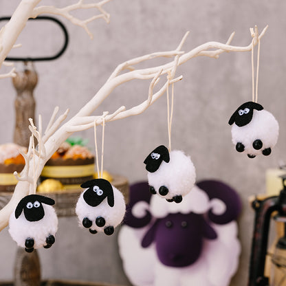 Black and White Lamb Pendant Decorations