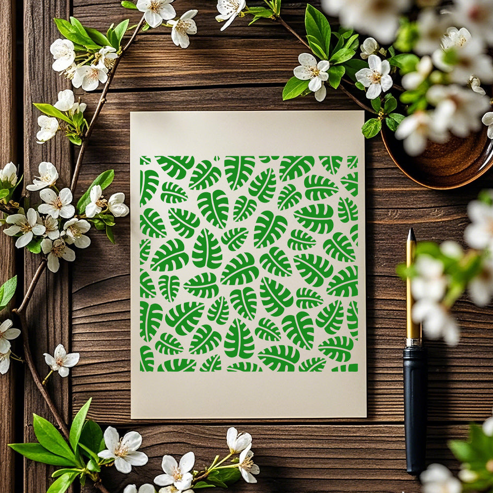 Leaf Pattern DIY Painting Hollow Stencil